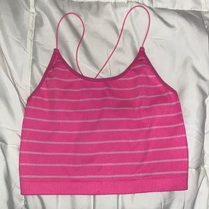 Cute striped crop top size medium barley worn